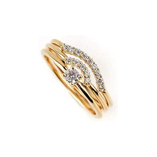 Elegant Jewel Box - Takis Pavlopoulos &  elegant jewel box women 3 diamond ring set in solid gold 9k, 14k & 18k, curve diamond rings, triple diamond ring set, solitaire nest diamond ring, stackable diamond rings