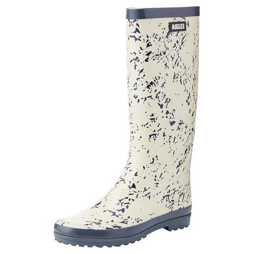 Aigle eliosa pt, stivali in gomma donna, stampa snow, 36 eu