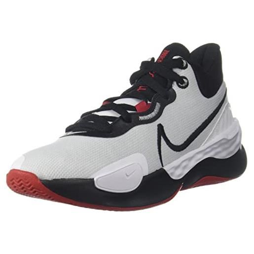 Nike renew elevate 3, scarpe da basketball uomo, bianco (white/black-pure platinum), 35.5 eu