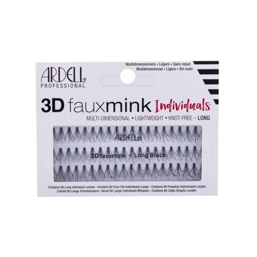 Ardell 3d faux mink individuals long ciuffi di ciglia finte 60 pz tonalità black