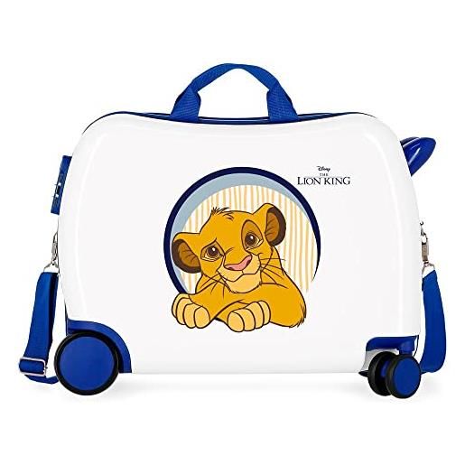 Disney il re leon valigia infantile bianca 50 x 39 x 20 cm rigida abs chiusura a combinazione laterale 34 l 1,8 kg 4 ruote