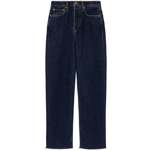 RE/DONE jeans stove pipe con vita media anni '70 - blu