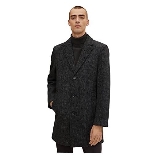 TOM TAILOR cappotto di lana, uomo, grigio (grey wool structure 30505), xl