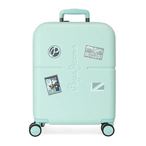 Pepe Jeans chest valigia da cabina blu 40 x 55 x 20 cm rigida abs chiusura tsa integrata 37 l 2,74 kg 5 ruote doppie equipaggiamento a mano