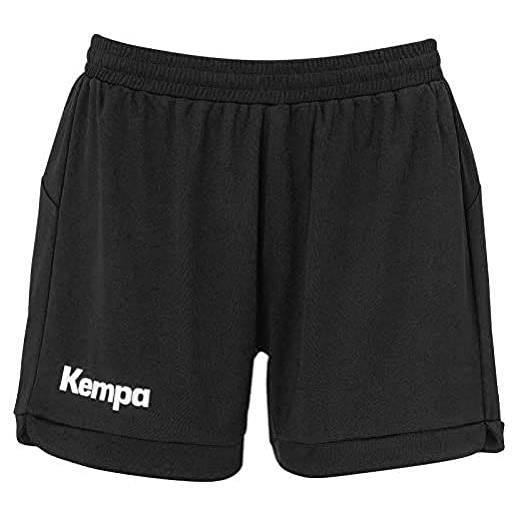 Kempa prime shorts women, pantaloncini da pallamano da donna, nero, xxl