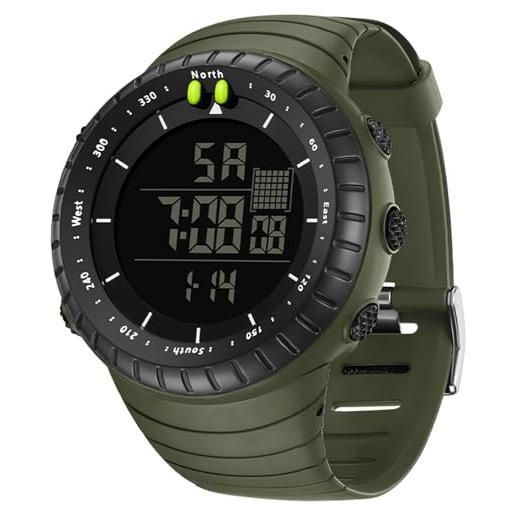 findtime orologio digitale da uomo con allarme, orologio sportivo militare da uomo, vertfonce
