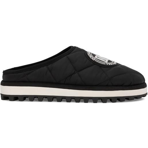 Dolce & Gabbana slippers con applicazione - nero