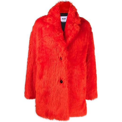 MSGM cappotto in finta pelliccia - arancione