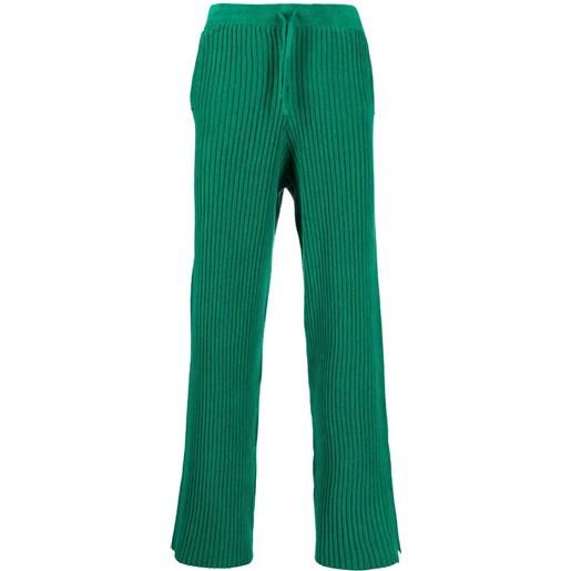 Bonsai pantaloni dritti a coste - verde