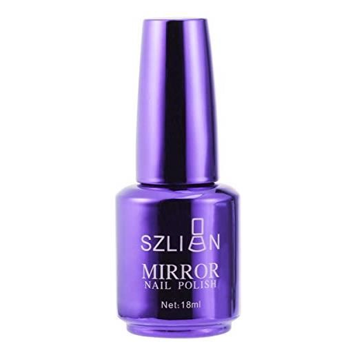Luxshiny smalto per unghie colori metallizzati smalto per unghie effetto specchio smalto per unghie gel lucido per unghie (9 viola blu)