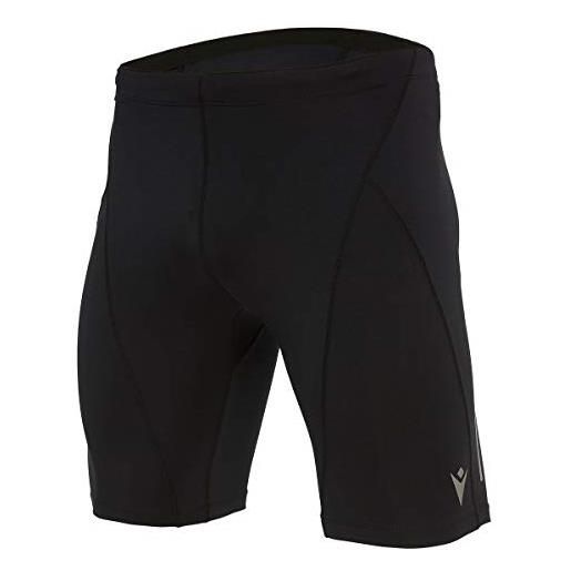 Macron chinook fbj charles heavy stretch man blk, bermuda running uomo, nero, xl