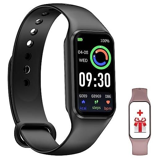 Ddidbi Smartwatch Uomo Donna, Effettua/Rispondi alle Chiamate, 1.85  Orologio Smartwatch, 2 Cinturini Contapassi Sonno Cardiofrequenzimetro, 112  Modalità Sportive IP68 Smart watch per Android iOS(Blu)