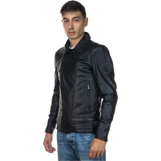 Leather Trend chiodo napoli - chiodo uomo nero in vera pelle