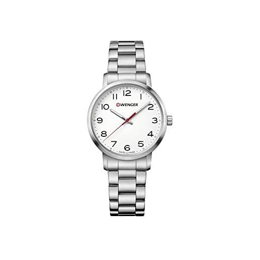 WENGER donna avenue - orologio al quarzo analogico in acciaio inossidabile fabbricato in svizzera 01.1621.104