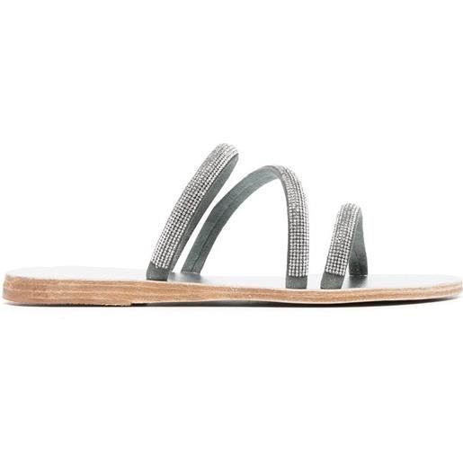 Ancient Greek Sandals sandali con strass - argento
