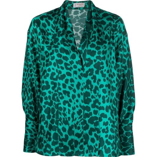 Alberto Biani camicia leopardata - verde