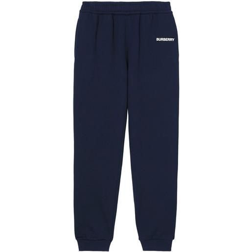 Burberry pantaloni sportivi con stampa - blu