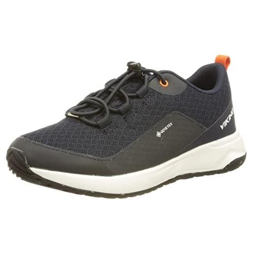 Viking elevate low f gtx, scarpe da passeggio unisex - bambini e ragazzi, grigio (light grey), 36 eu