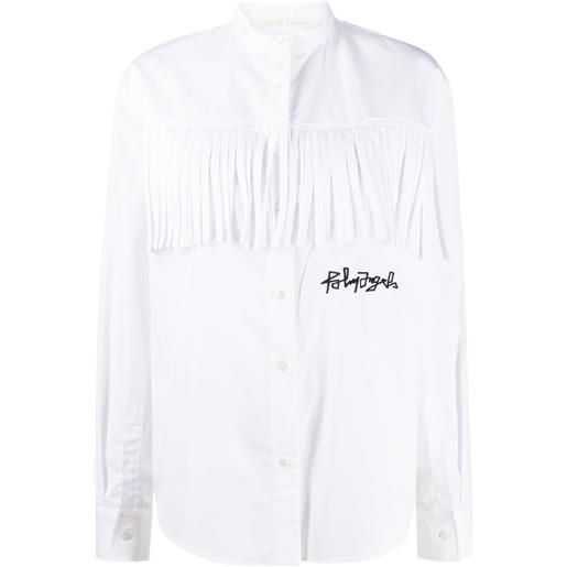 Palm Angels camicia con ricamo - bianco
