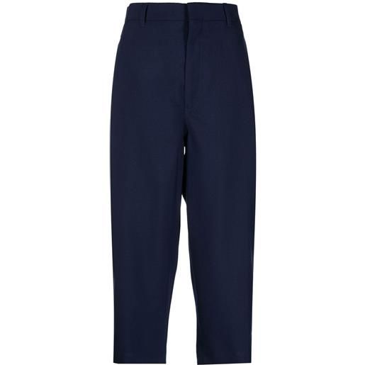 Marni pantaloni crop a gamba ampia - blu