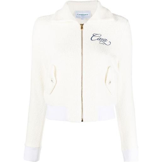 Casablanca giacca con zip - bianco