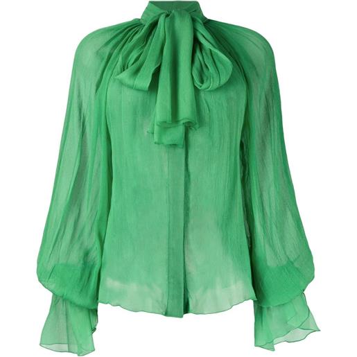 Atu Body Couture blusa con fiocco - verde