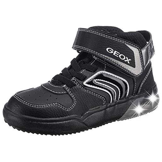 Geox bambino j grayjay boy a sneakers bambini e ragazzi, nero (black), 30 eu