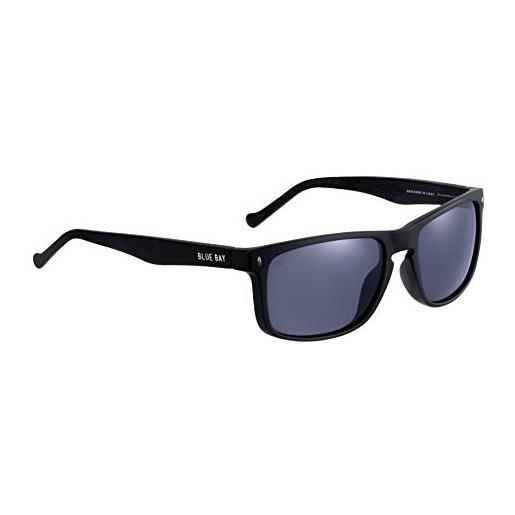 BLUE BAY amyda - occhiali da sole con protezione uv 100% , uomo, montatura blu e lenti rosse