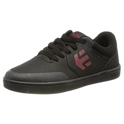 Etnies bambini marana, scarpe da skateboard, nero, rosso, nero, 29 eu