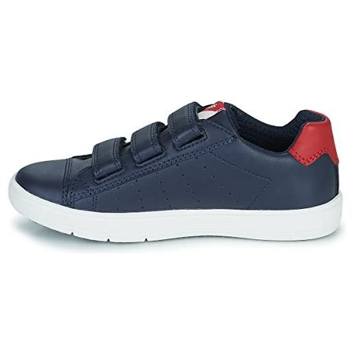 Geox j silenex boy a, sneakers bambini e ragazzi, bianco/blu (white/navy), 30 eu