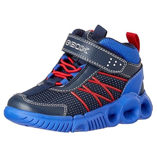 Geox bambino j wroom boy a sneakers bambini e ragazzi, blu (navy/royal), 29 eu