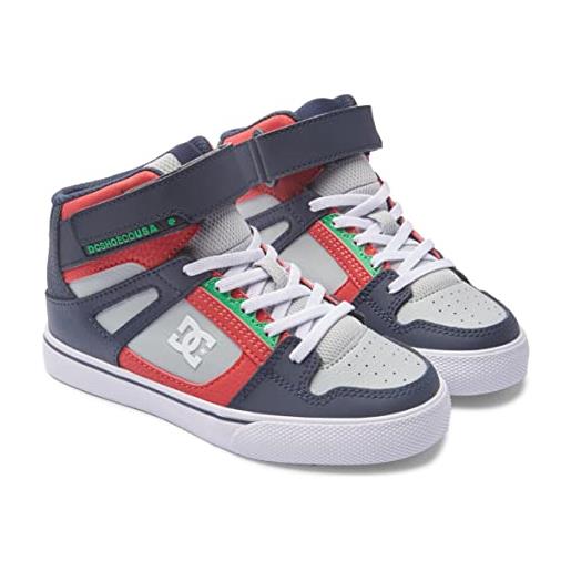 DC Shoes pure high-top elastic, scarpe da ginnastica bambino, black/gum, 30.5 eu