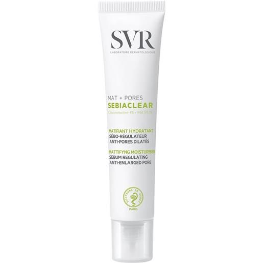 SVR sebiaclear - mat + pores trattamento sebo-regolatore opacizzante, 40ml
