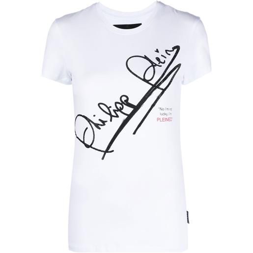 Philipp Plein t-shirt ss signature - bianco