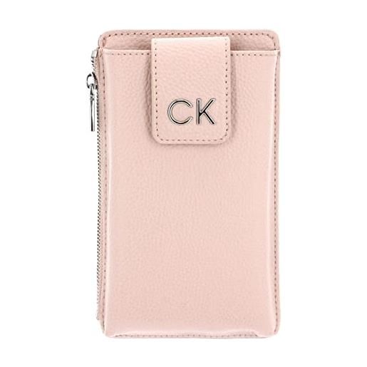 Calvin Klein re-lock, accessori da viaggio-portafogli tri-fold donna, spring rose, taglia unica