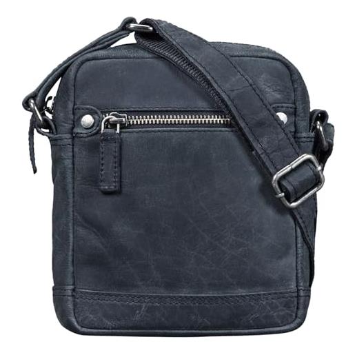 STILORD 'pepe' borsa uomo piccola in pelle borsello a tracolla vintage in vera pelle borsellino borsa con cerniera borsetta, colore: nero