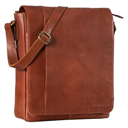 Borsa Messenger STILORD 'Merlin' In Vera Pelle - Cartella Ufficio, Per Laptop 15.6", Vintage, Unisex