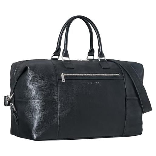 STILORD 'rover' borsa da viaggio grande in pelle uomo borsa weekkend vintage bagaglio a mano borsone a tracolla xl in cuoio genuino attaccabile al carrello, colore: prestige - marrone