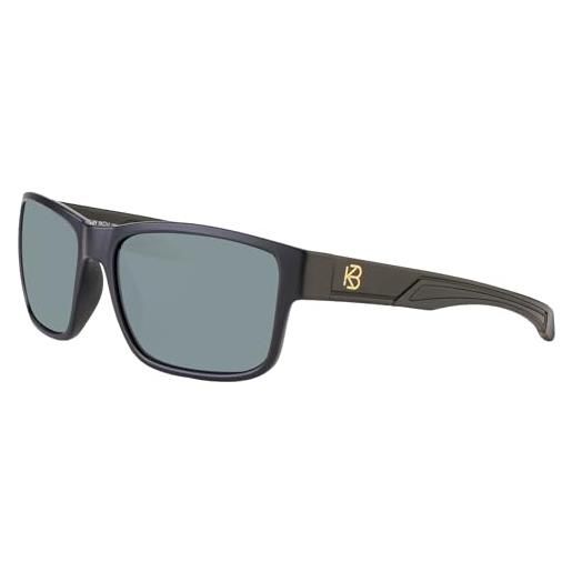BUNVICK occhiali da sole polarizzati ad alta definizione in vetro genuino per uomini e donne, design italiano, anti-riflesso, uv400, lenti in vero vetro corning（6201 milan gray）