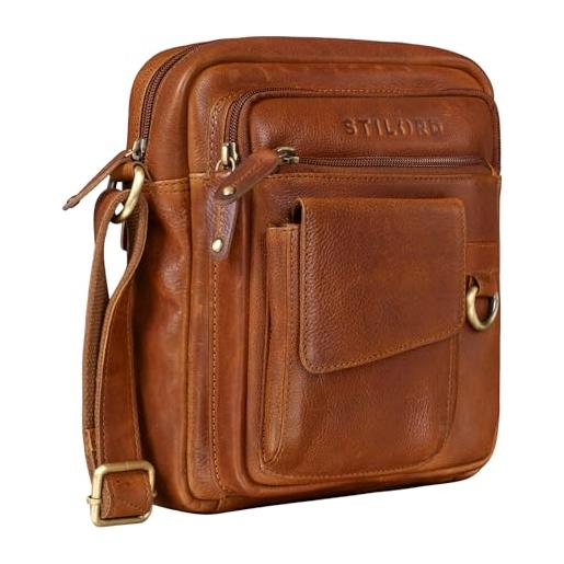 STILORD 'ryan' messenger bag uomo pelle borsa a tracolla vintage leather borsetta piccola elegante borsello vintage per i. Pad da 9.7 pollici cuoio, colore: porto - cognac