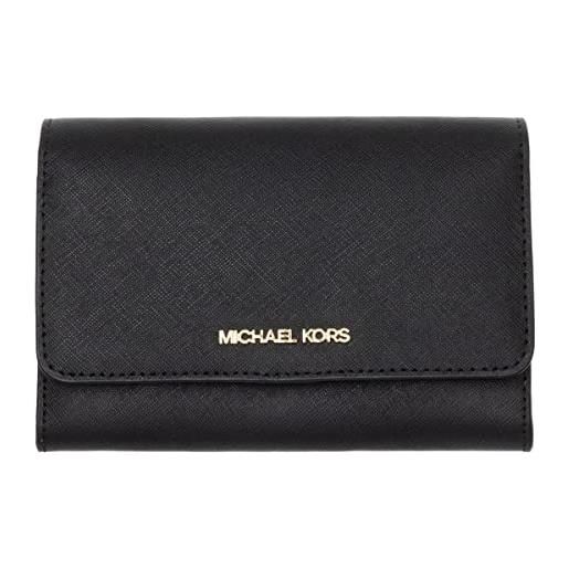 Michael Kors jet set travel md mf phone xbody crossbody bag wallet black