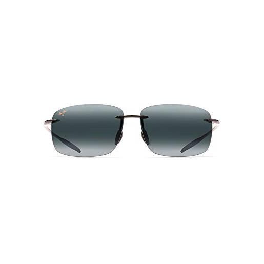 Maui Jim 422-02 63 occhiali da sole, da uomo, infrangibili, con lenti opache/polarizzate di colore nero nero