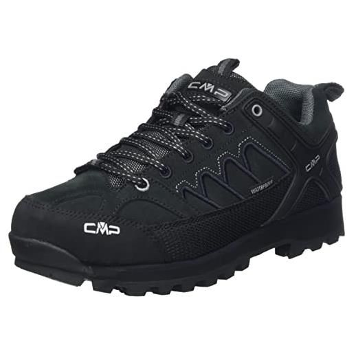 CMP uomo moon low trekking shoe wp scarpe da camminata, nero blu, 40 eu