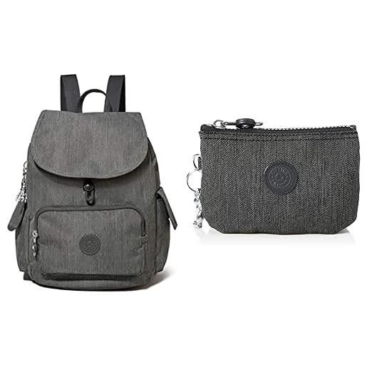 Kipling city pack s, backpacks donna, black peppery, 19x27x33.5 cm+pouches/cases donna, black peppery, taglia unica