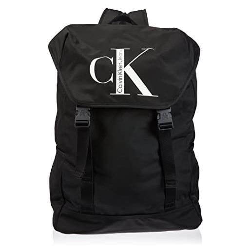 Calvin Klein Jeans sport essentials flap bp43 cb k50k509833, zaini uomo, nero (black), os