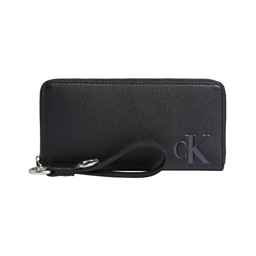 Calvin Klein Jeans zip around + clip keyfob k60k610148, pacchetti regalo donna, nero (black), os