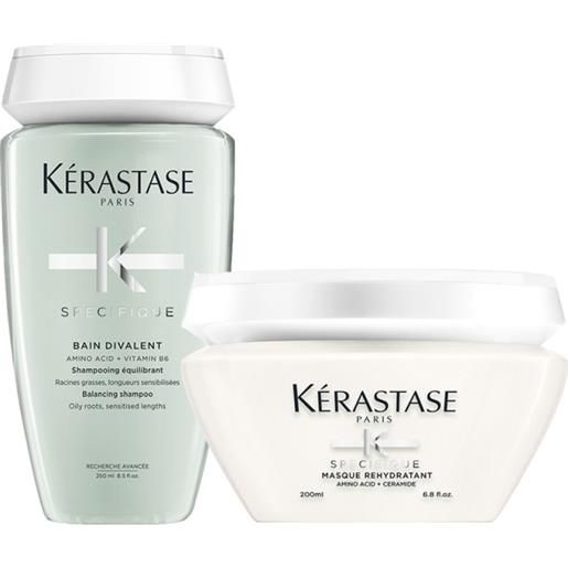 Kérastase kerastase specifique bain divalent+masque rehydratant 250+200ml rituale riequilibrante cute grassa