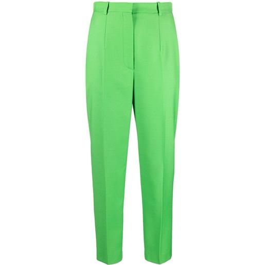 Alexander McQueen pantaloni crop a vita alta - verde