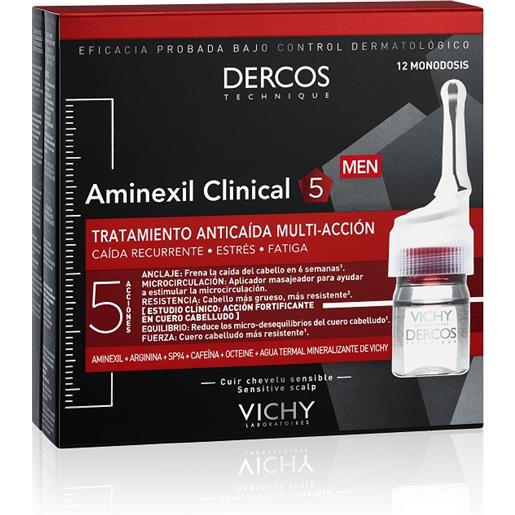 Dercos vichy Dercos aminexil trattamento anticaduta uomo 12 fiale 12 x 6 ml