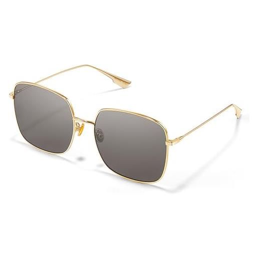 ISHEEP occhiali da sole in metallo leggero per uomo e donna: lenti anti-uv e design moderno sis-02-gd